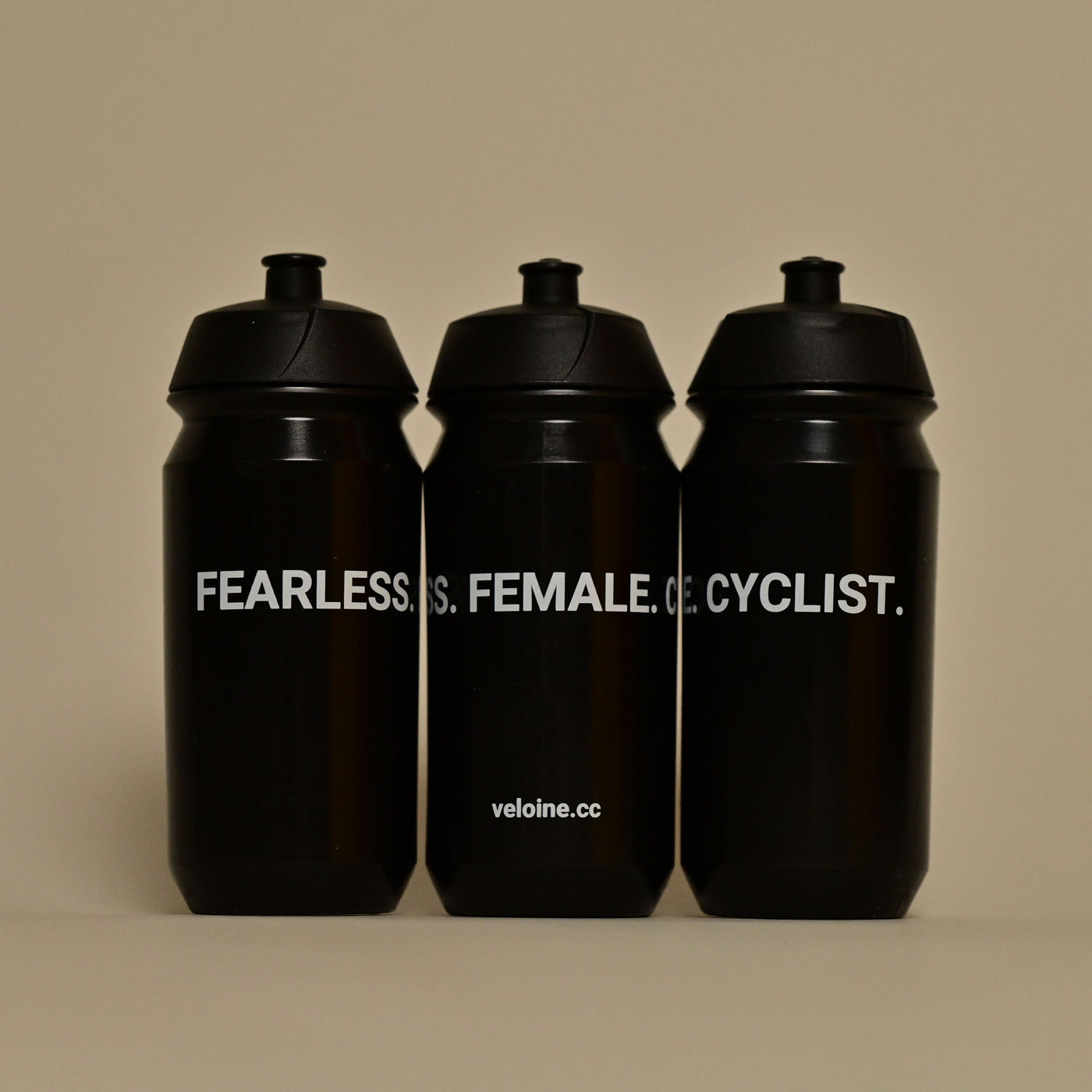 Bidon - FEARLESS. FEMALE. CYCLIST. - black